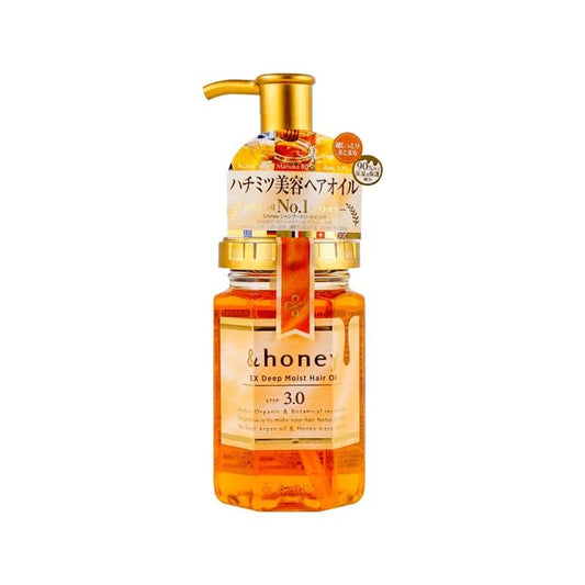 & Honey Ex Deep Moist Hair Oil 3.0, 100ml- Orange bottle with Hair Tie