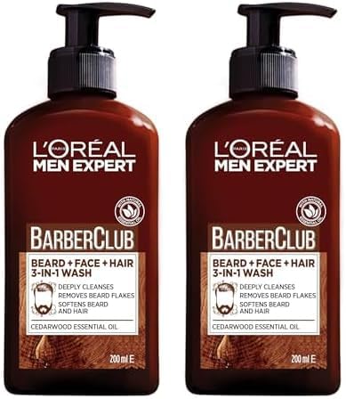 L'Oreal Men Expert Barber Club 3-In-1 Beard, Hair & Face Wash, 200 Ml