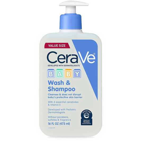 CERAVE BABY WASH AND SHAMPOO FOR TEAR FREE BABY BATH TIME