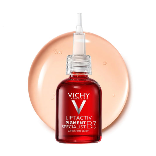 Vichy LiftActiv B3 Serum 5% Niacinamide + Glycolic Acid + Tranexamic Acid + Peptides, Fades Dark Spots & Smooths Wrinkles In 8 Weeks, Discoloration Correcting Serum, Alcohol Free