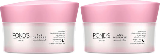 POND'S Age Defense, Overnight Replenishing Face Cream, with Vitamin B3 and White Tea, 50ml