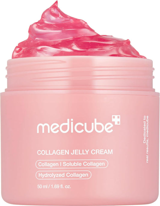 medicube Collagen Jelly Cream- Niacinamide & Freeze-Dried Hydrolyzed Collagen - Boosts skin's barrier hydration and gives 24h Glow & Lifted Look - No artificial color, Korean skincare (3.71 fl.oz.)