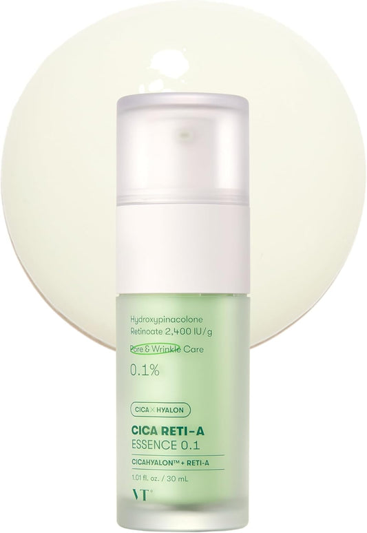 VT COSMETICS Cica Reti-A Retinol Essence 0.1 Skin Balancing Essence For Sensitive Skin 1.01 fl oz