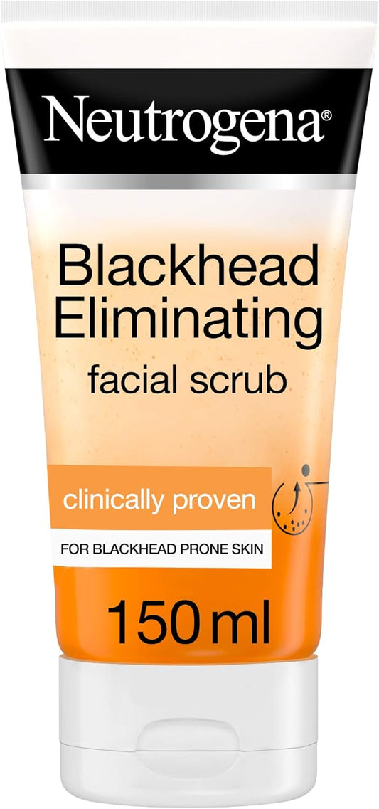 Neutrogena, Blackhead Eliminating Facial Scrub With Purifying Salicylic Acid, helps eliminate and prevent blackheads from day 1, for a refined complexion, 150ml