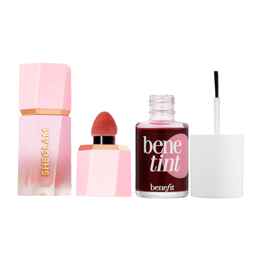 Benefit Benetint Rose Tinted Lip & Cheek Stain + Sheglam Color Bloom Liquid Blush