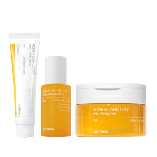 Celimax Pore+Dark Spot Brightening Cream 35ml CELIMAX Pore+Dark Spot Brightening Pad (40pads) CELIMAX Pore+Dark Spot Brightening Serum 30ml