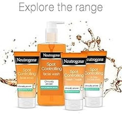 Neutrogena Spot Controlling Oil-Free Facial Wash (1x 200ml), Deep Cleansing Wash for Spot-Prone Skin, Helps Prevent Blemishes and Controls Shine, Non-Comedogenic and Dermatologically Tested