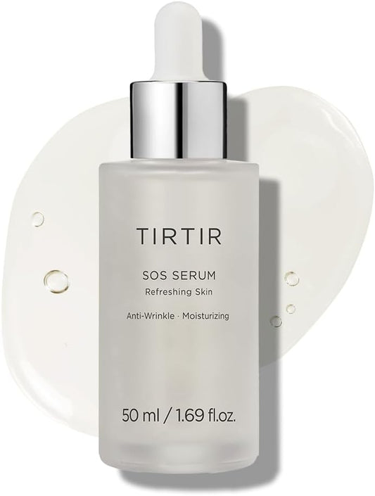 TIRTIR SOS Poly Glutamic Acid Serum | Instant Hydrating Facial Serum for Radiant Glow - Plumping, Anti Aging, Hydrating - Fragrance Free Korean Skincare Serum for All Skin Types, 1.69 fl.oz.