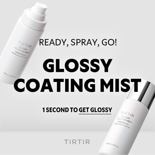 TIRTIR Glossy Coating Mist 3.38 fl. oz, Illuminating Polyglutamic Acid Face Mist for Fresh, Glowing Skin,Cooling, Soothing, Makeup Prep Spray