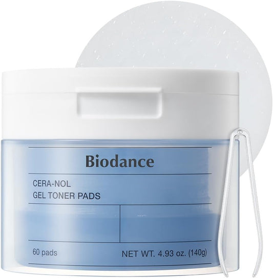 Biodance Collagen Gel Toner Pads, Pore Minimizer for Face, Improving Elasticity, Plumping Toner Pads for Sensitive Skin, Korean Skin Care, Valentines Day Gifts for Herㅣ4.93 fl.oz.(140g)*60Pads