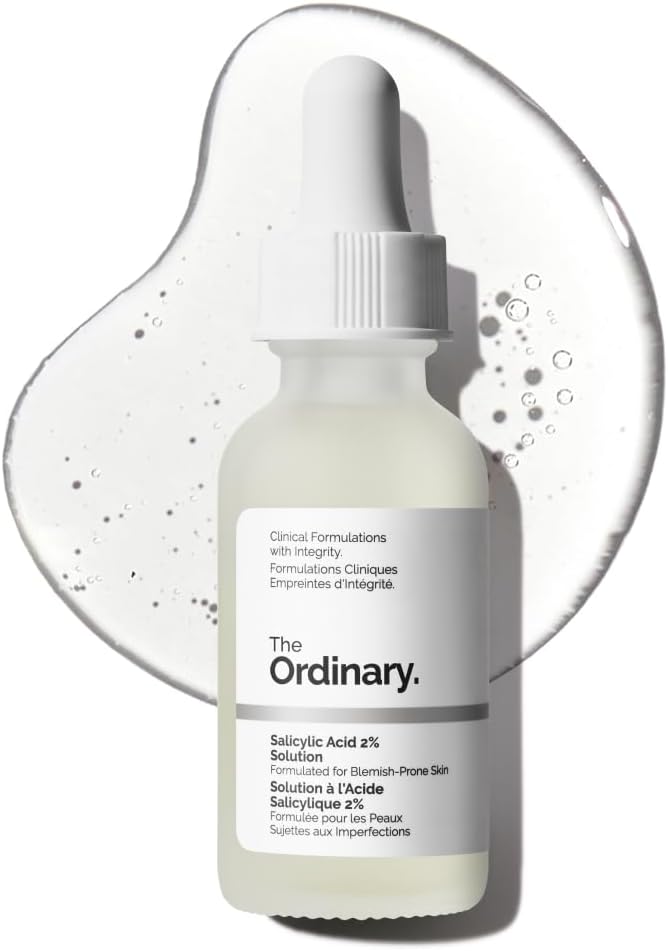 The Ordinary Salicylic Acid 2% Solution, Acne-Fighting Serum for Blemish-Prone Skin, 1 Fl Oz