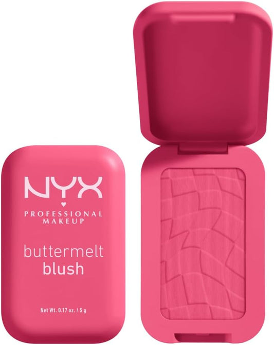 NYX Professional Makeup Buttermelt Blush, Powder Blush, up to 12 H Wear, Fade & Transfer Resistant, Feeling Butta.