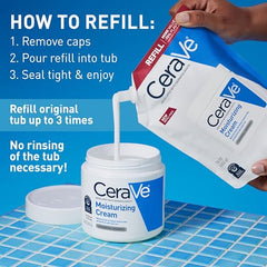 CeraVe Moisturizing Cream, Face Body Moisturizer, Normal to Dry Skin, 8 Fl Oz
