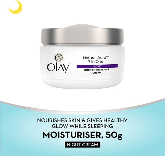 Olay Night Cream Natural White Fairness Night Moisturiser, 50G