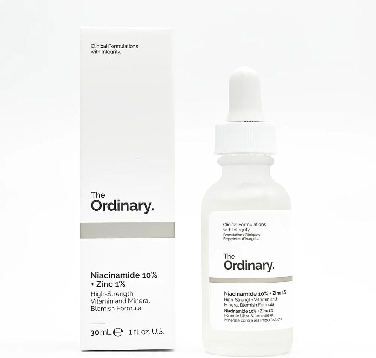 THE ORDINARY NIACINAMIDE SERUM WITH 10% ZINC 1 FLOZ FACE SERUM FOR OIL CONTROL 30 ML