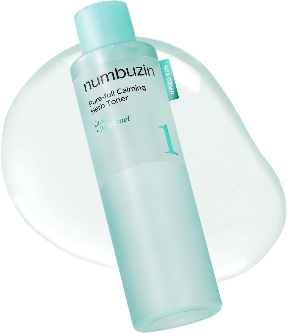 numbuzin No.1 Toner | Pure-Full Calming Herb Toner | Breakouts, Redness, Excess Oil Control, Blackhead Removal | Centella Asiatica, Heartleaf, Licorice Root | Acne-Prone, Sensitive Skin | 300ml