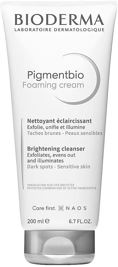 BioDerma Pigmentbio Foaming Cream Brightening Exfoliating Cleanser, 200 ml