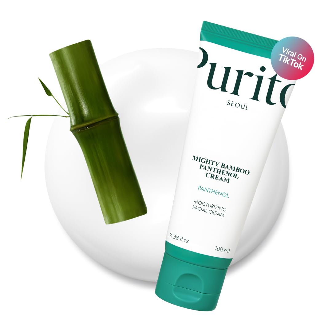 PURITO Panthenol 10% Post-Acne Cream | Moisturizer for Blemish Marks, Barrier Repair | Silicone-Free, Non-Comedogenic, Fragrance-Free, Vegan & Cruelty-free | Korean Skincare, 100mL 3.38 fl.oz