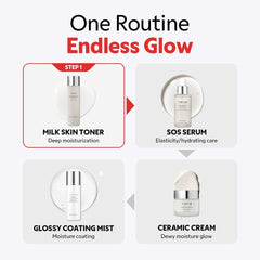 TIRTIR Milk Skin Rice Toner - Deep Moisturizing, Hydrating Toner for face, Niacinamide, Ceramide, Rice Bran Extract Vegan, 5.07 fl.oz.