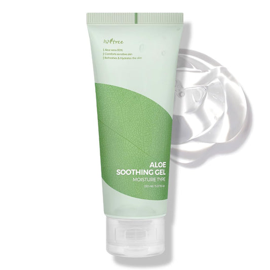 IsNtree Aloe Soothing Gel, Moisture 150ml, 5.07 fl.oz | Aloe vera 80% | Comforts sensitive skin | Refreshes & Hydrates the skin