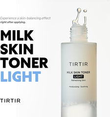 TIRTIR Milk Skin Rice Toner | Deep Moisturizing, Hydrating Toner for face, Niacinamide, Ceramide, Rice Bran Extract, Nature-Oriented Ingredients for Korean Skin Care, Vegan, 1.69 Fl Oz
