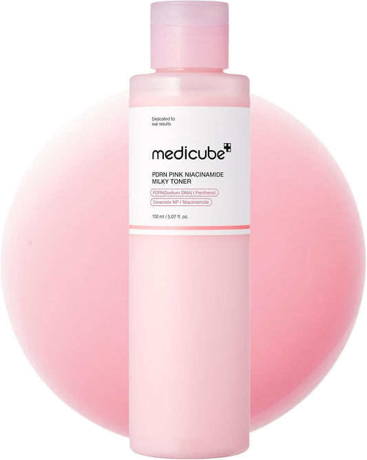 medicube Salmon DNA PDRN Pink CICA Soothing Toner I Pink Glow Toner for Skin Boosting, Soothing and Calming, Uneven Skin Tone, Peptide & Niacinamide, Korean Skin Care (250ml / 8.45 fl. oz.)