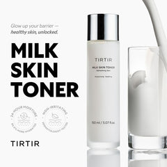 TIRTIR Milk Skin Rice Toner | Deep Moisturizing, Hydrating Toner for face, Niacinamide, Ceramide, Rice Bran Extract, Nature-Oriented Ingredients for Korean Skin Care, Vegan, 1.69 Fl Oz