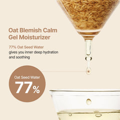 PURITO Oat In Calming Gel Cream, Non-Comedogenic, 77% Oat Seed Water Lightweight Water-Gel Face Moisturizer, Fragrance-Free, Vegan Korean Skincare, Sensitive & Blemish-Prone Skin, 100 mL