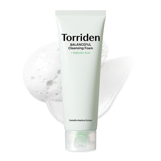Torriden BALANCEFUL Pore Cleansing Foam 150ml (5.07 fl.oz.) | Mildly Exdfoliates and Refines Pores | Salicylic Acid, BHA, PHA, 5D CICA