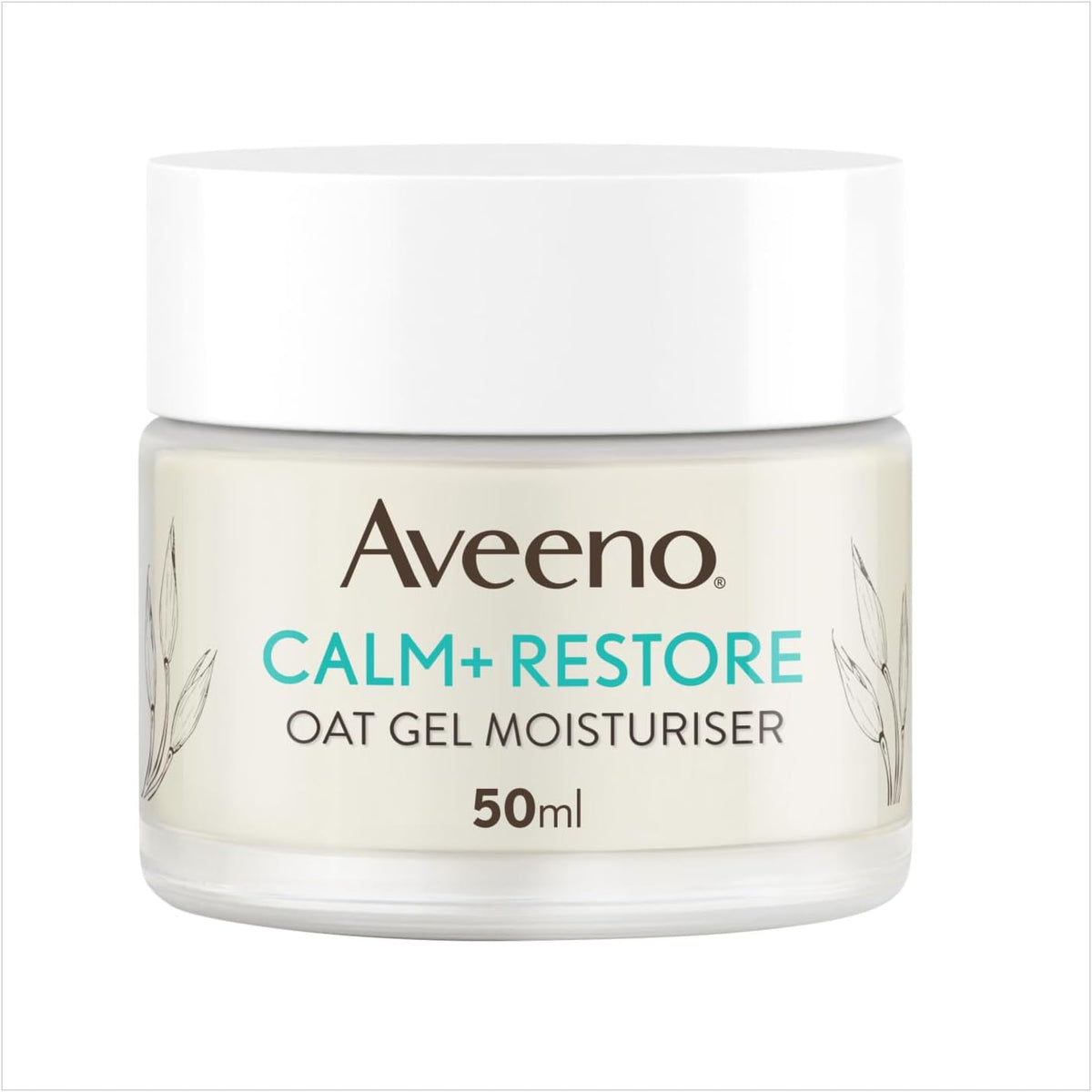 Aveeno Face Calm Plus Restore Oat Gel Moisturiser, For Sensitive Skin, with Calming Feverfew and Restoring Prebiotic Oat, 50 ml (Pack of 1)(Packaging may vary)