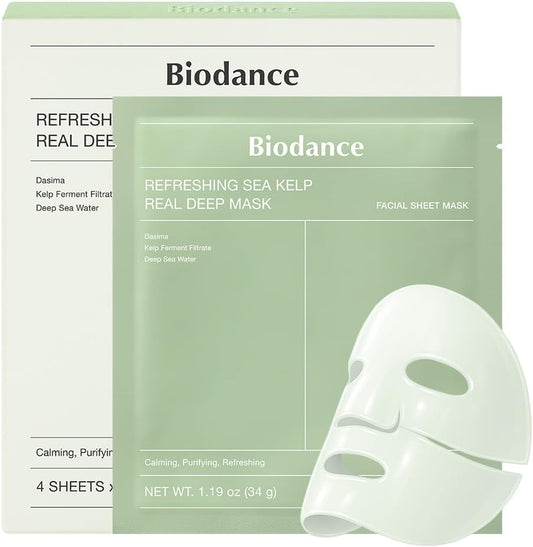 BIODANCE Bio-Collagen Real Deep Mask, Hydrating Overnight Mask, Pore Minimizing, Elasticity Improvement, 34g x4ea