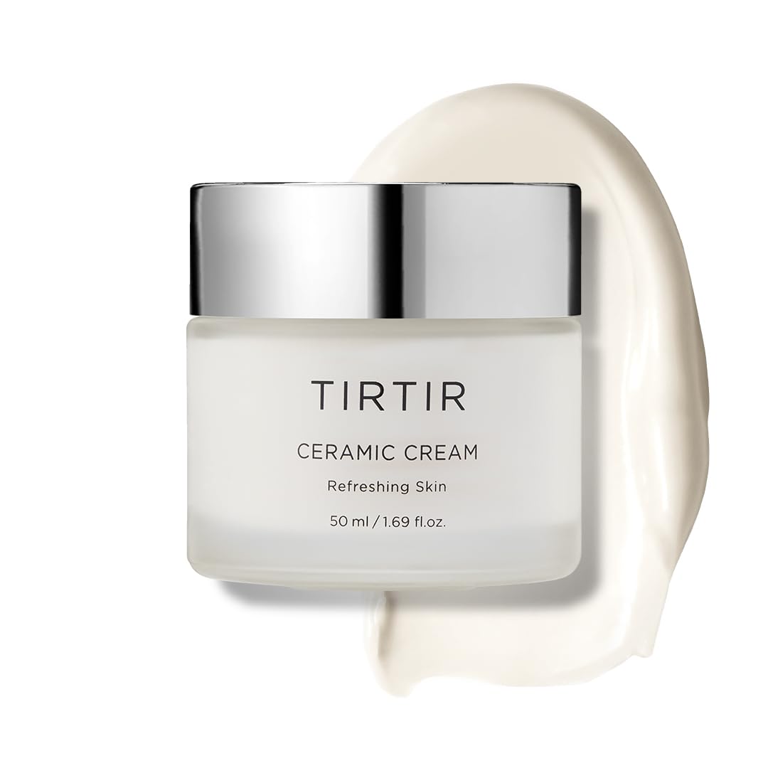 TIRTIR Natural Ceramide Cream | Deep moisturizer for Glass Skin, Polyglutamic acid, Centella Asiatica Extract, Skin barrier, Lightweight, Mild, Nature derived ingredients, Dry skin, Korean skincare