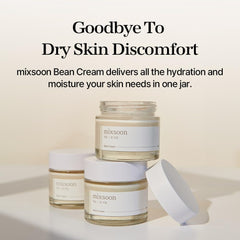 mixsoon Bean Cream - Deep Moisturizing, Hydrating and Smoothing for Face, Fermented Soybean Extract, Lightweight Non-Sticky Finish 50ml Korean Glass Skin Care