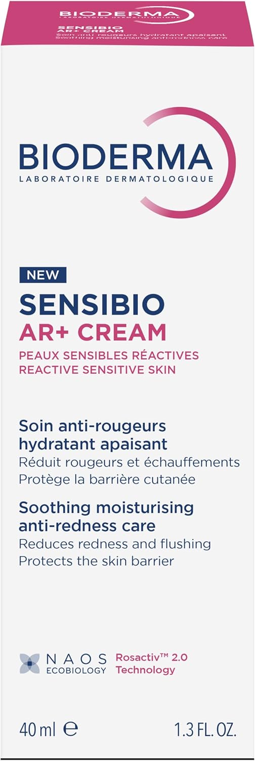 Bioderma, Sensibio Ar Dermatological Facial Skin Care for Redness Soothes and Moisturizes Sensitive Skin 40ml