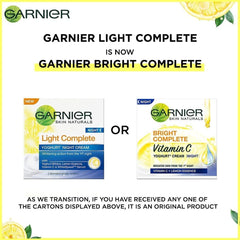 Garnier Bright Complete VITAMIN C YOGHURT Night Cream, 40g