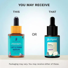 Pilgrim 0.5% Retinol & 1% Hyaluronic Acid Lift & Firm Serum with Pomegranate | Anti-Aging Face Serum for Wrinkles & Fine Lines | Hydrating Skin Tightening Formula | All Skin Types | 1.01 Fl Oz (30ml)