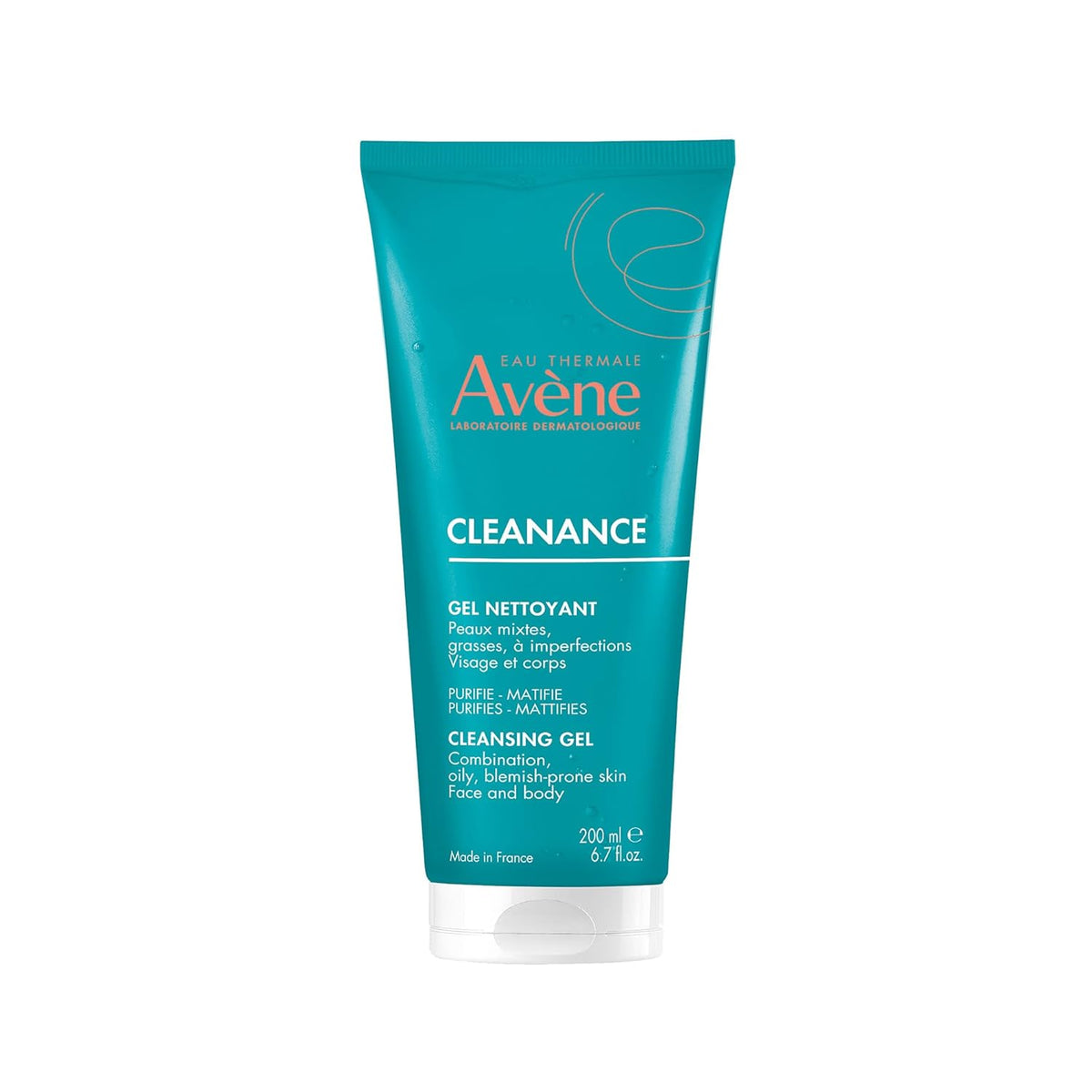 Avène Cleanance Cleansing Gel Soap Free Cleanser for Acne Prone, Oily, Face & Body, Alcohol-Free