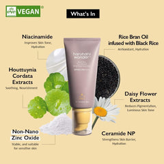 Haruharu Wonder Black Rice Pure Mineral Relief Daily Sunscreen 50ml, Reef Safe Formula, For All Skin Types Including Sensitive Skin