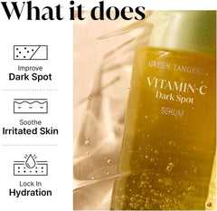 Goodal Green Tangerine Vitamin C Dark Spot Serum for Sensitive Skin | 70% Tangerine Extract, 4% Niacinamide, Arbutin & Tiger Grass to Fade Dark Spots and Post-Acne Hyperpigmentation (Single)