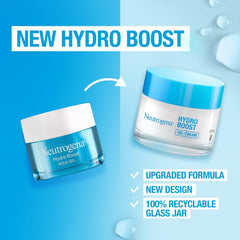 Neutrogena Face Moisturizer Water Gel, Hydro Boost, Normal to Combination Skin. For dehydrated, dull and tired-looking skin. Instantly delivers intense hydration, 50ml (Pack of 2)