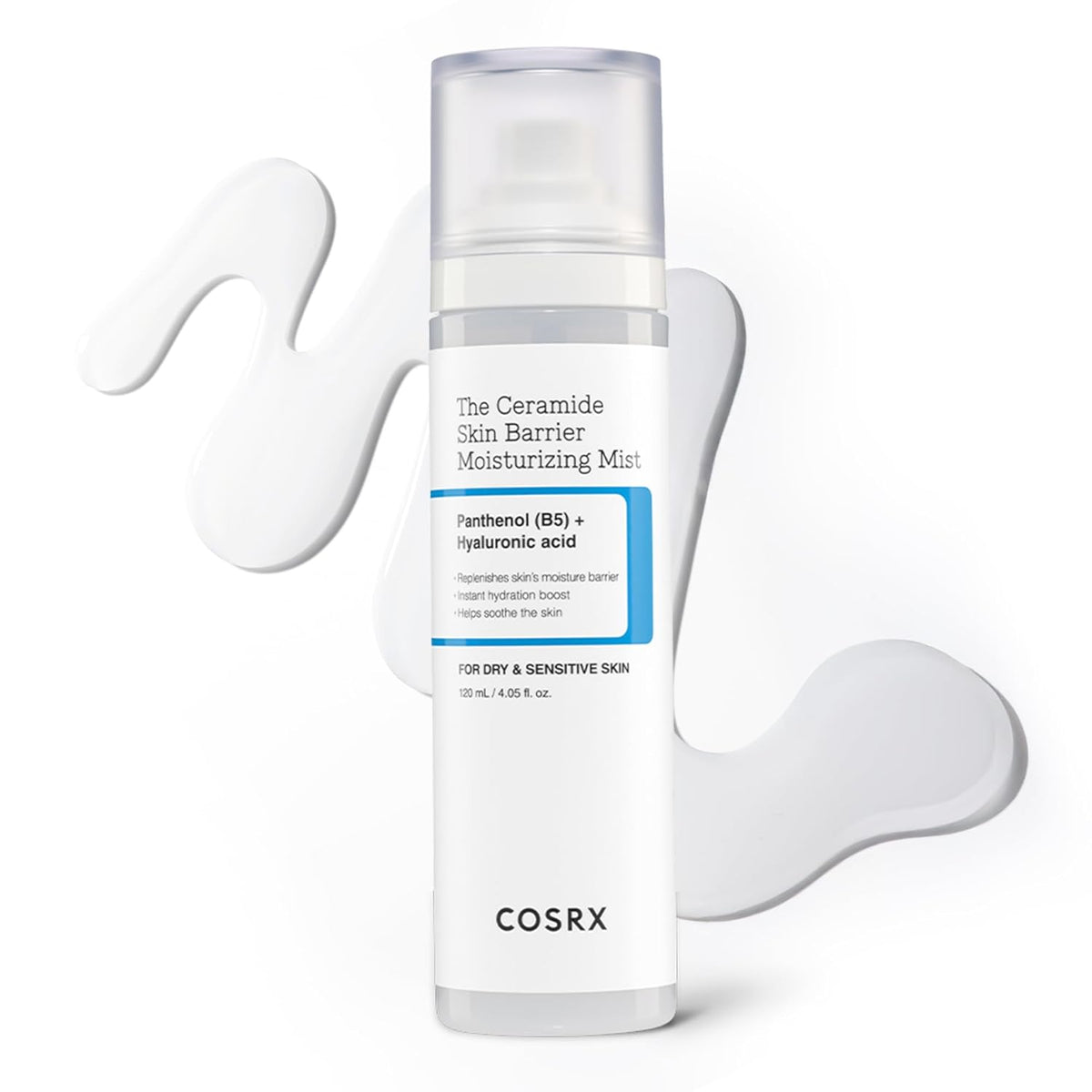 COSRX Barrier Cream Face Mist - Milky Toner with Ceramide & Hyaluronic Acid, Hydrating and Soothing Facial Spray for All Skin Types, 4.06 fl.oz, Korean Skin Care