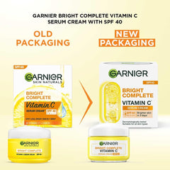 Garnier Bright Complete VITAMIN C SPF40/PA+++ Serum Cream, 45 grams
