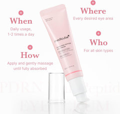 medicube Salmon DNA PDRN Pink Peptide Eye Serum, Niacinamide and 99% Pure Retinol Eye Cream for Fine Lines, Dark Circles, Korean Skin Care 1.01fl.oz