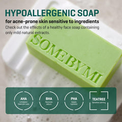 Some By Mi AHA-BHA-PHA 30Days Miracle Cleansing Bar | 106g | For Skin Exfoliating | Pore & Sebum Care | Improves Skin Tone and Inflammation