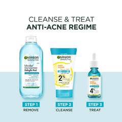 Garnier Fast Clear 4% Salicylic Acid, Vitamin C, Niacinamide, AHA - Anti-Acne Treatment Booster Serum