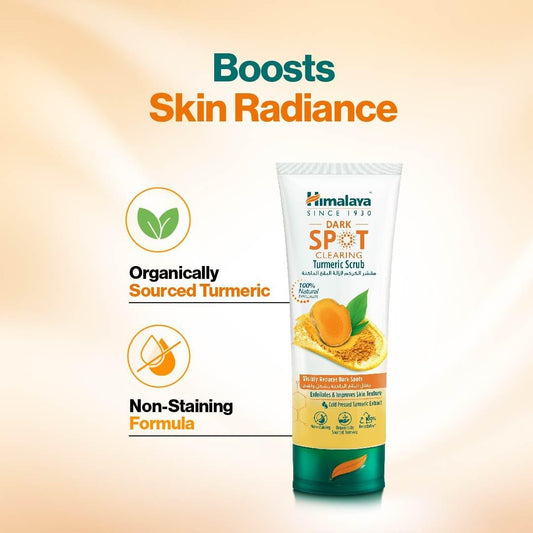 Himalaya Since 1930 Dark Spot Clearing Turmeric Scrub | Visibly Reduces Dark Spots – Exfoliates & Improves Skin Texture – 75ml