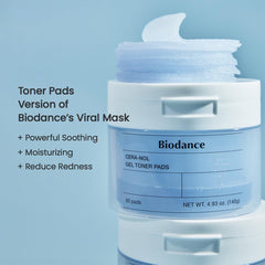 Biodance Collagen Gel Toner Pads, Pore Minimizer for Face, Improving Elasticity, Plumping Toner Pads for Sensitive Skin, Korean Skin Care, Valentines Day Gifts for Herㅣ4.93 fl.oz.(140g)*60Pads