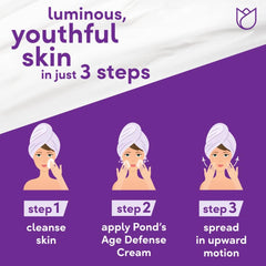 POND'S Age Defense, Overnight Replenishing Face Cream, with Vitamin B3 and White Tea, 50ml