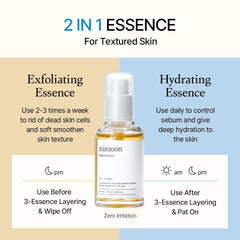 mixsoon Bean Essence-Exfoliating, Hydrating, Fermented Bean Extract, Gentle Formula for Smooth Skin 50ml / 1.69 fl.oz. Korean Glass Skin Care
