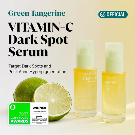 Goodal Green Tangerine Vitamin C Dark Spot Serum for Sensitive Skin | 70% Tangerine Extract, 4% Niacinamide, Arbutin & Tiger Grass to Fade Dark Spots and Post-Acne Hyperpigmentation (Single)